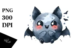 Funny Bat Painting, Vibrant PNG Product Image 1