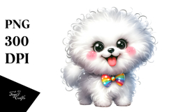 Happy Cartoon Rottweiler Pup, Watercolor PNG Product Image 1
