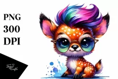 Cute Baby Deer Sitting PNG Product Image 3