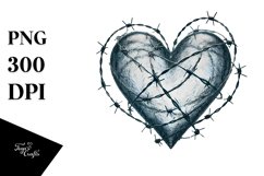 Heart with Barbwire, PNG Product Image 1
