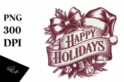 Happy Holidays Christmas Png Product Image 1