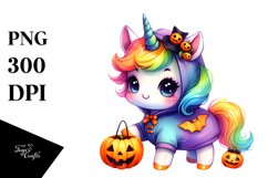 Cute Baby Unicorn Halloween Clipart Product Image 3