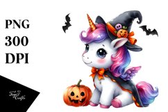 Cute Baby Unicorn Halloween Clipart Product Image 3