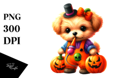 Cute Baby Dog Dressed for Halloween, High-Res PNG Product Image 1