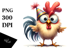 Funny Rooster Standing in 2 Legs | Clipart Product Image 1