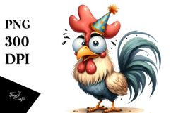 Funny Rooster Standing in 2 Legs | Clipart Product Image 1