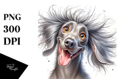 Cute Weimaraner Portrait, Transparent PNG Product Image 1