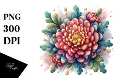 Vibrant Pastel Chrysanthemum PNG Product Image 1