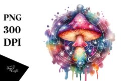 Magical Celestial Mushroom Watercolor Product Image 1