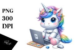 Baby Unicorn Programmer | Clipart Product Image 3