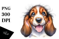 Happy Basset Hound, Transparent PNG Product Image 1