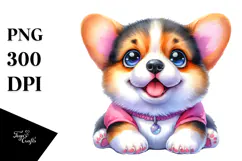 Expressive Baby Pembroke Welsh Corgi, Transparent PNG Product Image 1