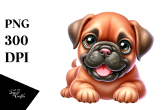 Baby Cartoon Bullmastiff, High-Res PNG Product Image 1