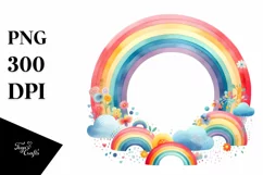 Colorful Watercolor Rainbow, Transparent PNG Product Image 1