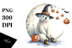 Cow and Polar Bear Halloween PNG Product Image 1