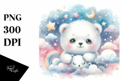 Cute Baby Polar Bear, Transparent PNG Product Image 1