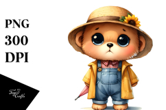 Baby Bear in Raincoat | Clipart Product Image 1