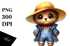 Baby Bear in Raincoat | Clipart Product Image 1