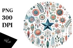 Simple Boho Star PNG Product Image 1