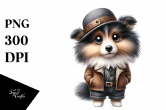Funny Big Eyes Shetland Sheepdog | Clipart Product Image 3