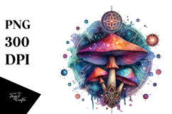 Vibrant Celestial Mushroom PNG Product Image 1
