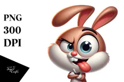 Funny Bunny with Tongue-Out, PNG Product Image 1