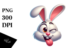 Funny Bunny with Tongue-Out, PNG Product Image 1