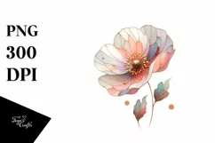 Pastel Wooden Poppy | Clipart Product Image 3