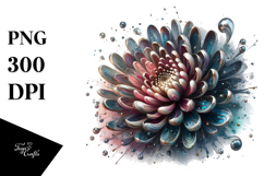 Abstract Shiny Chrysanthemum | Clipart Product Image 1