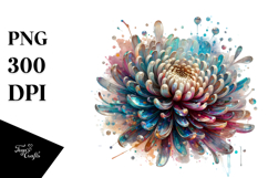 Abstract Shiny Chrysanthemum | Clipart Product Image 1
