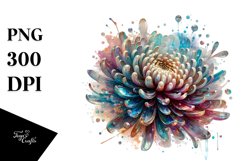 Abstract Shiny Chrysanthemum | Clipart Product Image 1
