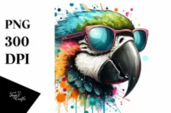 Artistic Style Parrot Clipart with Quirky Colors Product Image 3