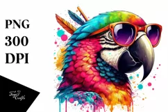 Artistic Style Parrot Clipart with Quirky Colors Product Image 3