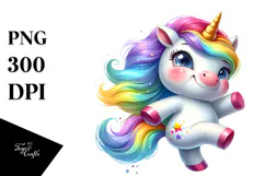 Vibrant Baby Unicorn, Transparent PNG Product Image 1