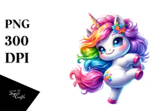 Vibrant Baby Unicorn, Transparent PNG Product Image 1