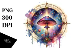 Magical Celestial Mushroom Tarot, Transparent PNG Product Image 1