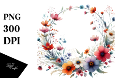 Colorful Abstract Wild Flowers, High-Res PNG Product Image 1