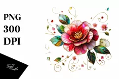 Watercolor Luxury Flower Splash Clipart Product Image 1