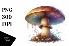 Detailed Pastel Mushroom, Transparent PNG Product Image 1