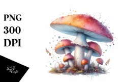 Detailed Pastel Mushroom, High Resolution PNG Product Image 1