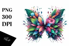 Vibrant Abstract Butterfly PNG Product Image 3