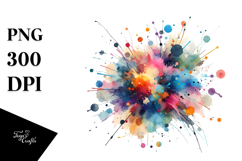Colorful Brushstroke Watercolor PNG Product Image 1