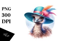 Vibrant Baby Emu with Hat Product Image 1