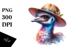 Vibrant Baby Emu with Hat Product Image 3