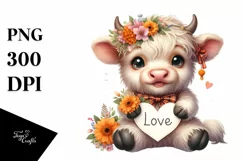 Watercolor Baby Love Sign | Clipart Product Image 3