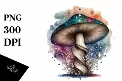 Detailed Mystical Mushroom, Transparent PNG Product Image 1
