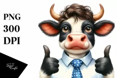 Cow Tie Portrait Proud | Sublimation | Clipart Product Image 1
