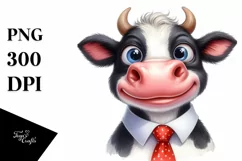 Cow Tie Portrait Proud | Sublimation | Clipart Product Image 1
