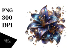 Glossy Lobelia Wood Splash PNG Product Image 1