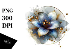 Glossy Lobelia Wood Splash PNG Product Image 1